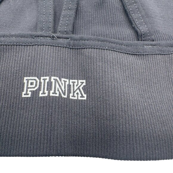 PINK Victorias Secret Size Small Strappy Gray Seamless Bralette Wirefree Stretch - Picture 4 of 5